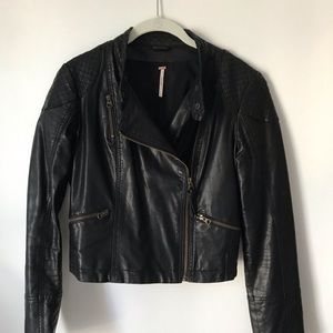 Black Free People leather jacket
